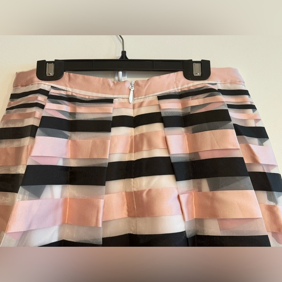 Pink Tartan Satin Stripe Full Skirt - Picture 4 of 9